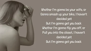 Taylor Swift - imgonnagetyouback lyrics