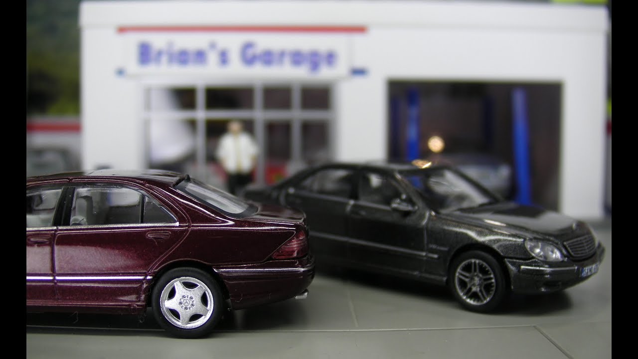 Mercedes-Benz Classe S W220 S55 AMG Rouge 1/64 - Modèle Miniature Tarmac Neuf