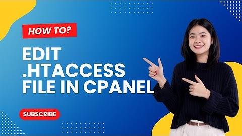 How to edit  .htaccess file in Cpanel | creativeON Tutorials