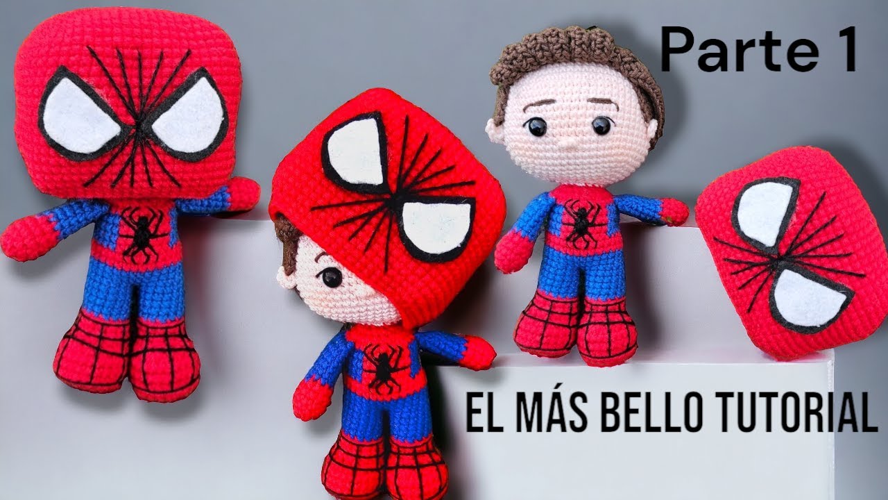 ¡¡Increíble patrón de ganchillo!! Spiderman Funko a crochet amigurumi  😍 Mascara Removible!! parte 1