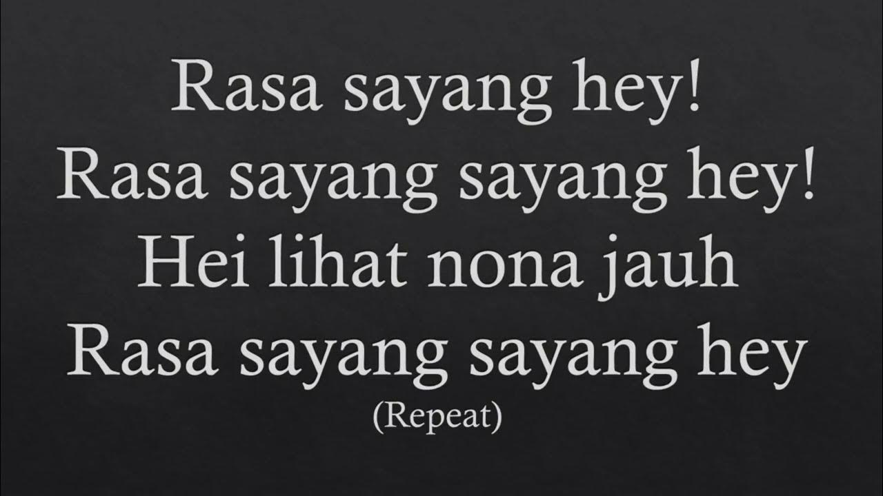 Rasa Sayang lyrics video YouTube