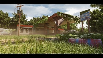 making a post apocalypse scene in blender timelapse