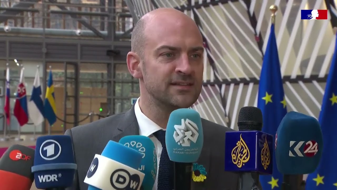 Conférence de presse de Jean-Noël Barrot à Bruxelles