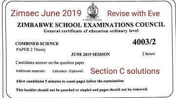 ZIMSEC June 2019, Combined Science Paper 2, Section C solutions