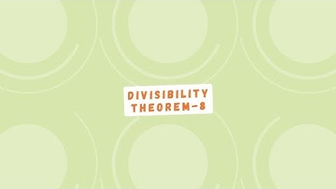 Divisibility|Theorem-8|Number Theory #numbertheory #maths #pgmaths