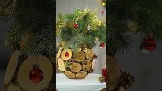 Easy Tutorial For Lovely Wooden Christmas Decor #Shorts