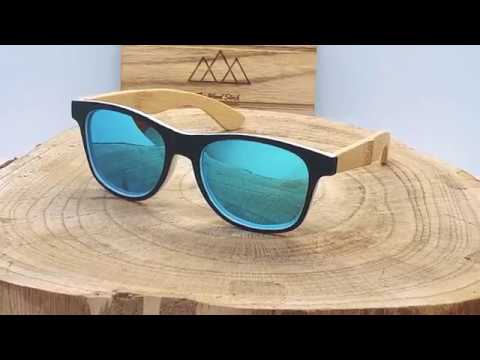 Vidéo : Lunettes en Bois Wayfarer - Noir Orange