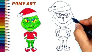 Christmas Drawing Draw Grinch Who Stole The Christmas Grinch Full Body Drawing Very Easy