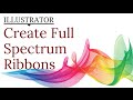 Rainbow Ribbon Effect in Illustrator - Use Lines & Blends for Abstract Shapes
