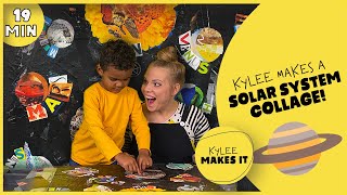 Kylee Makes a Solar System Collage! | Use colors, shapes & planets to make a fun collage for kids!