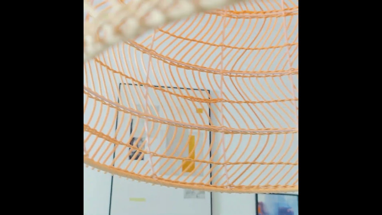 Boho Kitchen rattan pendant light fixture 