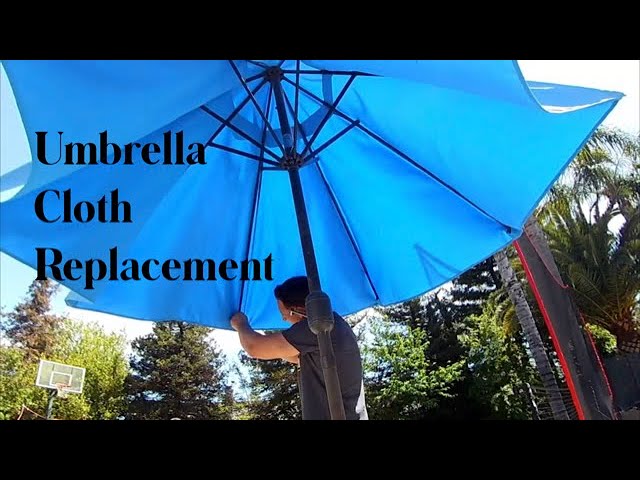 $2 repair! DIY - Fix restring offset / overhanging umbrella using parachute  cord! 