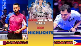 Highlights Ali Alobaidli - Carlo Biado Qatar World Cup 10 Ball 2025