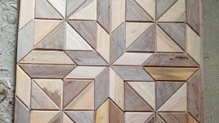 perfect fitting wooden tiles. hand work #wood #woodworking