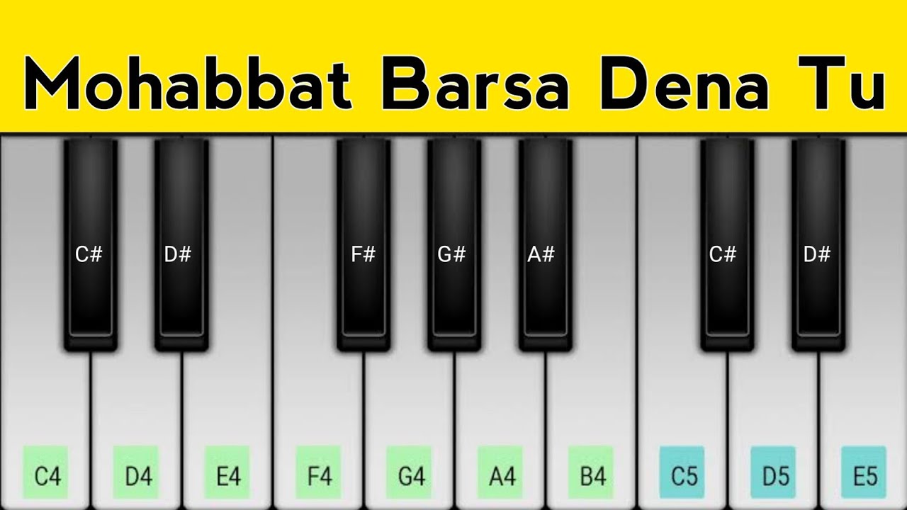 Mohabbat Barsa Dena Tu Piano Tutorial  Arijit Singh