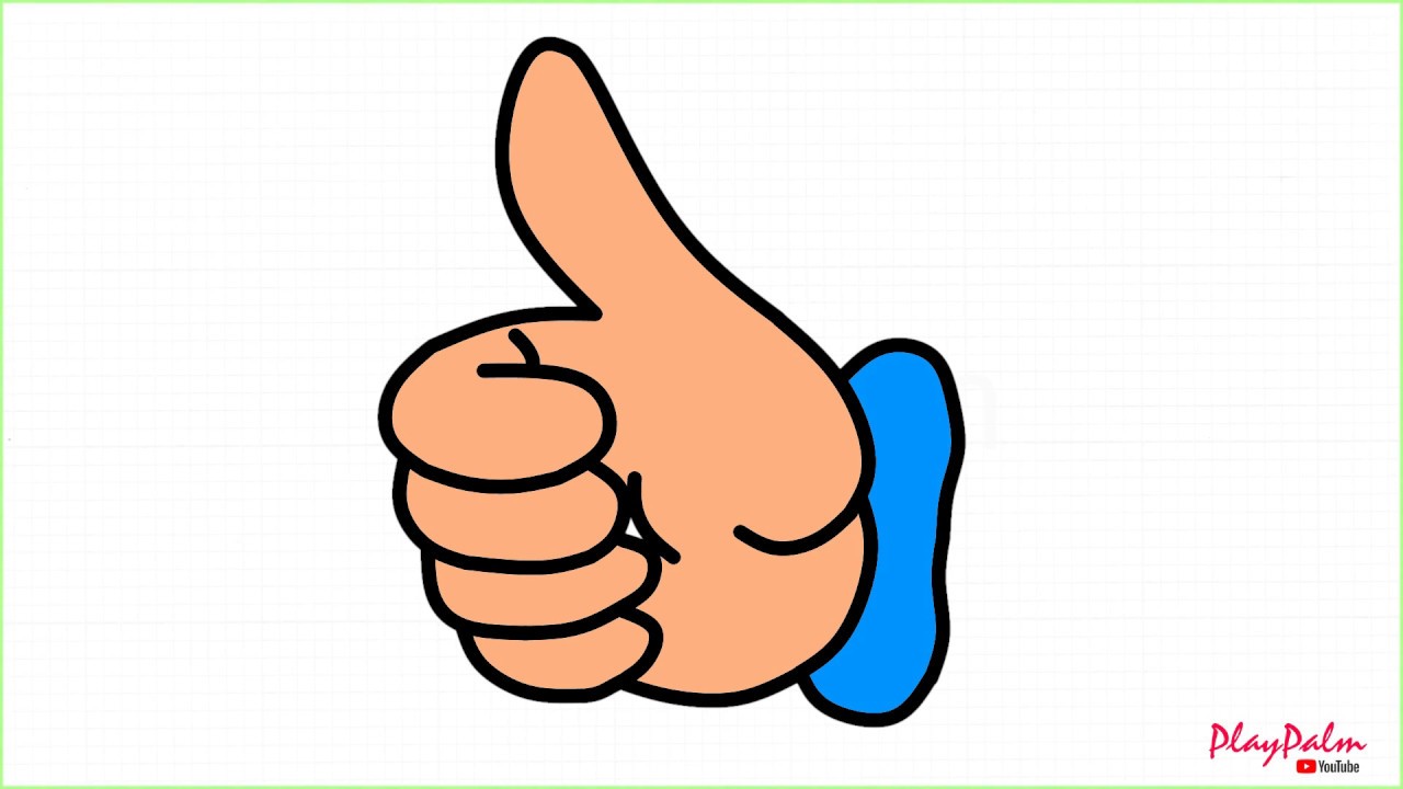 How to draw Thumbs up Sign - YouTube