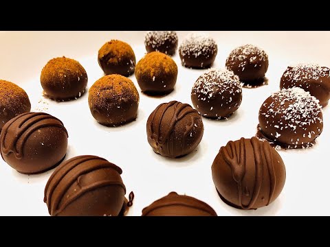შოკოლადის ბურთულები 3 ინგრედიენტით (გამოცხობის გარეშე)/ Chocolate Balls with 3 ingredients (No Oven)