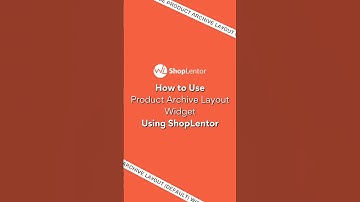 How to use Product Archive Layout Widget #elementor #wordpress #woocommerce