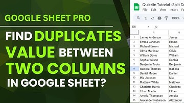 Find Duplicates and Missing Values Between Two Columns in Google Sheets
