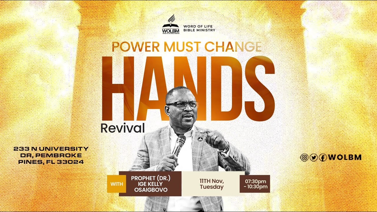 POWER MUST CHANGE HANDS | TUESDAY REVIVAL | PROPHET DR. IGE KELLY OSAIGBOVO