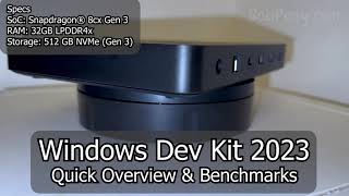 Windows Dev Kit 2023 - Quick Overview And Benchmarks