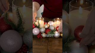 This looks like a $100 boutique centerpiece but it’s made from Dollar Tree ornaments ✨#dollartreediy