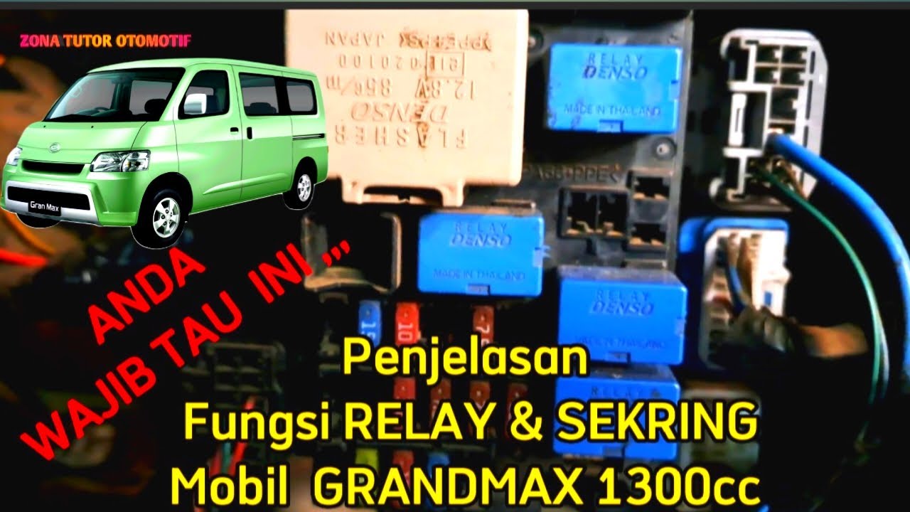 Letak relay dan fuse / sikring di fuse box dekat stir mobil grand max