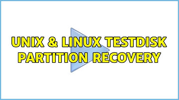Unix & Linux: testdisk partition recovery