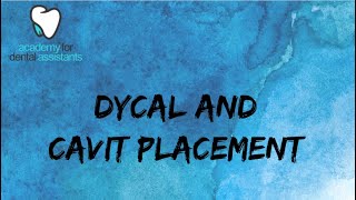 Dycal \u0026 Cavit - Mix/Apply Temporary Filling (Cavit) - Dental Assistant