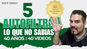 40 años de Excel | Así se usa de forma correcta el Autofiltro en Excel | Video 5 - 40 #excel