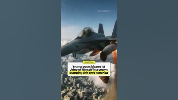 Trump posted an AI video on Truth Social of himself dropping shit on America from a fighter jet.