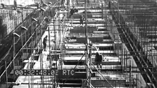 WW2 Testing Of Breakwaters & Concrete Barges, Portsmouth, England, 3/17/1944 (full)