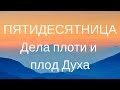 Праздник Пятидесятницы или День Святой Троицы. Дела плоти и плод Духа