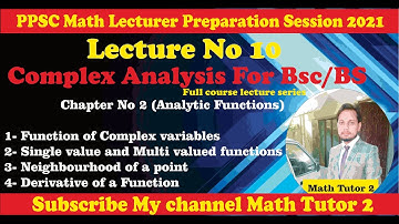 Analytic function complex analysis ||  Complex Analysis lectures for Bsc BS || MATH tutor 2
