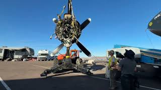 Engine No. 1 removed from Philippine Mars C-FLYK at Lake Pleasant. #philippinemars