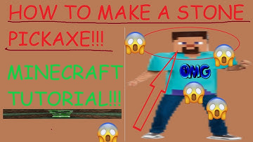 MINECRAFT TUTORIAL: HOW TO MAKE A STONE PICKAXE (minecraft tutorial)