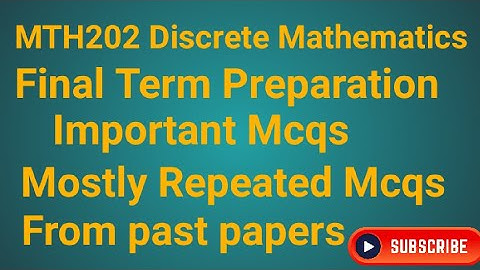 MTH202 Most important Mcqs For Final Term Preparation 2024 | mth202 important Mcqs For Final Term