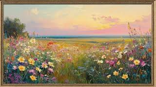 Peaceful Sunset Landscape Painting | 1 Hour 4K Wallpaper | No Ads screenshot 5