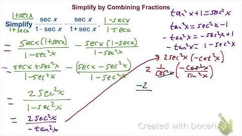 Pre Calc 5.1 Day 3 Simplifying Trig Functions