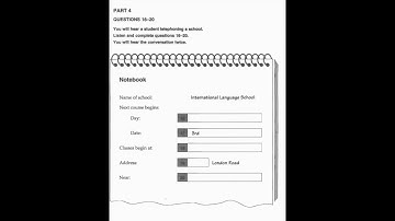 Luyện Thi Cambridge KET: Listening A2, KET 1, Test 2, Part 4