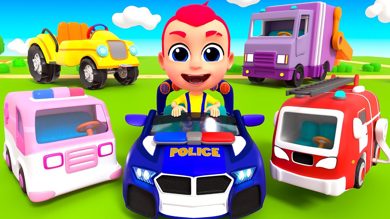 Run Away Baby Car! | Five Little Rescue Cars | Kids Songs & Nursery Rhymes | TinyTots