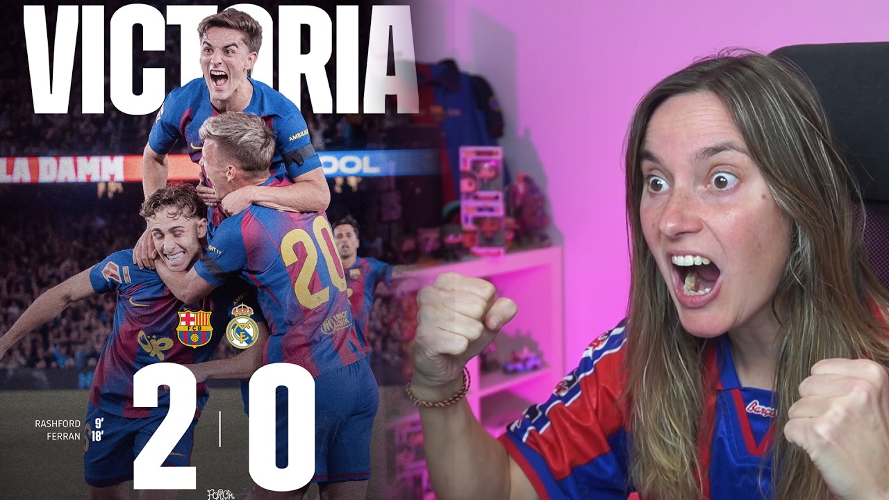 REACCION de UNA CULÉ al BARCELONA vs MADRID 2-0 | EL BARÇA CAMPEON DE ...
