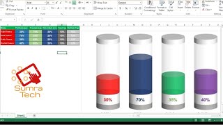 How to create an interactive 3D Transparent Cylinder Chart in Excel