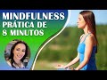MEDITAÇÃO GUIADA DE 8 MINUTOS | MINDFULNESS | FOCO, PAZ INTERIOR E HARMONIA | COM SOLFEGGIO 432HZ.