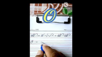 How to write letter O in Cursive Writing, English handwriting Tutorial Step by Step