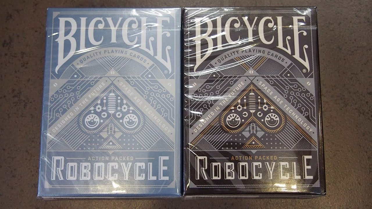 Bicycle Robocycle playing cards blue black poker deck USPC magic tricks ...