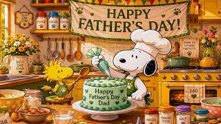 A Cozy Father’s Day with Snoopy 💚🎂 Soft Jazz Music & Sweet Baking Ambience screenshot 5