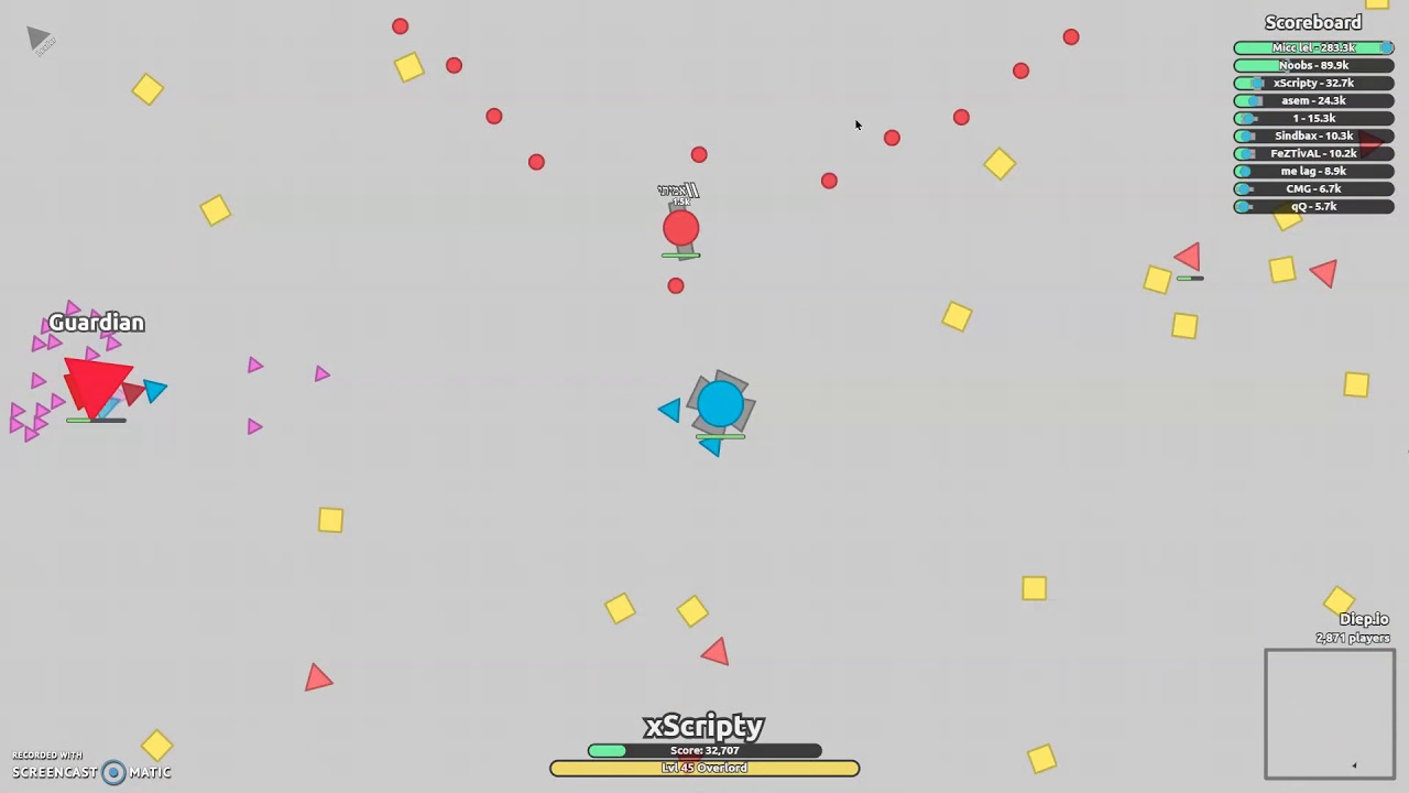 Diep.io - killing the Guardian miniboss