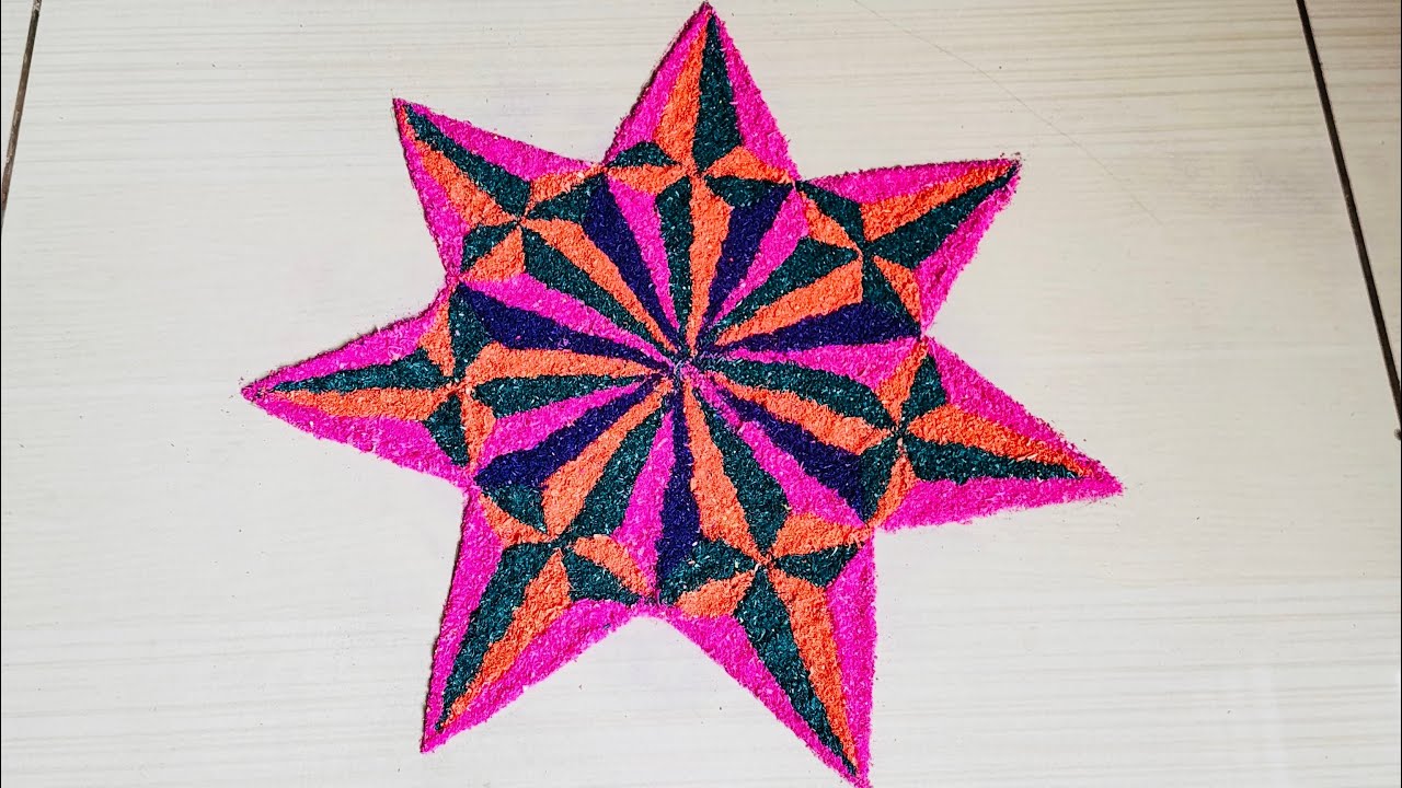 Easy 3D Rangoli design 