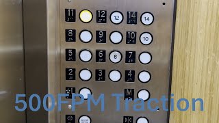 Super Weird 500FPM Modded Traction Elevators • City Tower Offices & Residences • Wilkes-Barre, PA